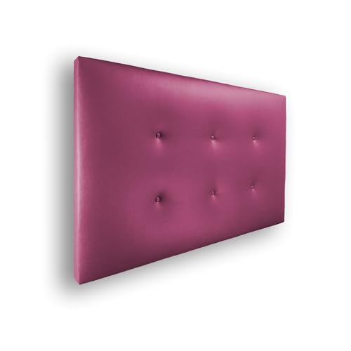 Silcar Home Cabecero de Cama Carlo 115 Morado Estructura de Madera Tapizado en Polipiel Diseño Moderno