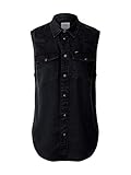 Wovens Lee Sleeveless Shirt Camisa, Sky Captain, M para Mujer