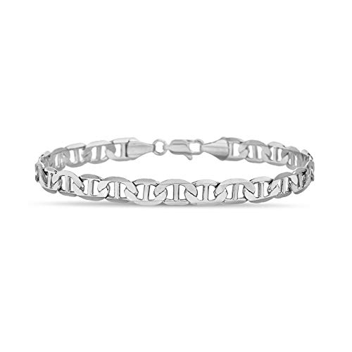 Nautica 1.5Mm 7.5 Inch Anchor Chain Bracelet For Men Or Women In Rhodium Plated Brass #TOP21