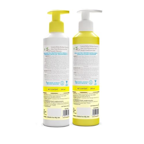 Image of Mamaearth Lemon Anti-Dandruff Combo | Shampoo + Conditioner | Reduces Up to 100% Dandruff | Soothes Itchiness | 250 ml + 250 ml