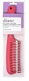 Diane Mebco 8 1/2'' Ionic Volume Handle Detangler Comb (1 piece, Orange/Coral)