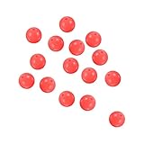 PATIKIL 12mm Luminous Fishing Beads, 200 Pieces Soft Plastic Glow Fishing Bait Eggs Rig Bead Tackle Tool Round, Red