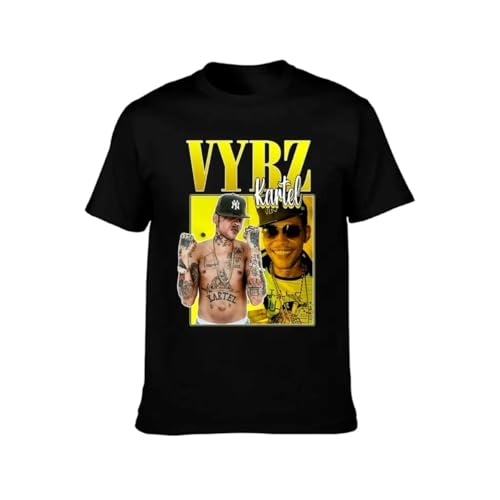 Photo de KHGRFTSDERZR Vybz Kartel Jamaican Reggae Fan T-Shirt Black XL