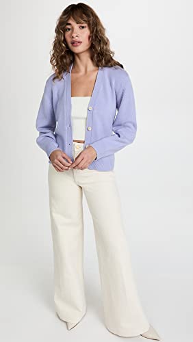 Theory Women's Shaped Cashmere Cardigan, Pale Lilac, Purple, S #TOP4