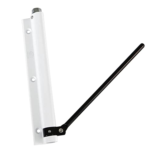 Amig - Pernio Muelle de Aluminio con Brazo de Acero Inoxidable Mod. 200-190 x 180 mm - Regular la Potencia de Cierre de Puertas Ligeras - Máximo 40 kg - Acabado Blanco
