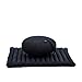 LEEWADEE Set per meditare: Tappeto per Yoga Zabuton e Cuscino per Meditazione Zafu, materassino Tailandese in kapok Fatto a Mano, Nero