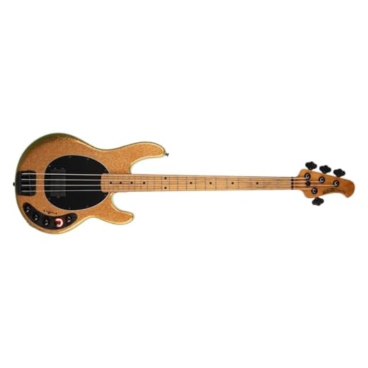 Ernie Ball Music Man DarkRay Bass Guitar - Gold Bar with Maple Fingerboard