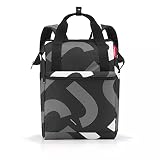 Reisenthel JS1033 Allrounder R Large Rucksack Tasche aus hochwertigem Polyestergewebe in der Farbe Signature Bold Grey grau mit 23 Liter Volumen - geräumiges Hauptfach und verstellbare Schultergurte