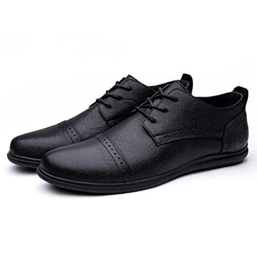 Zapatos Oxford para hombres en cuero antideslizante con elegante puntera Derby 4