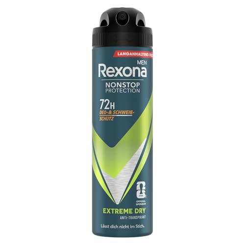 6x Rexona Men Nonstop Protection Deospray Extreme Dry Anti Transpirant mit 72 Stunden Schutz vor Schweiß und Körpergeruch 150 ml