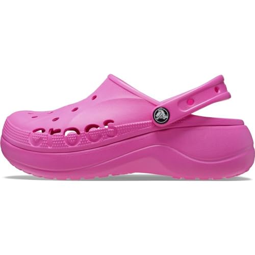 Sandália crocs baya plataform clog electric pink - 36