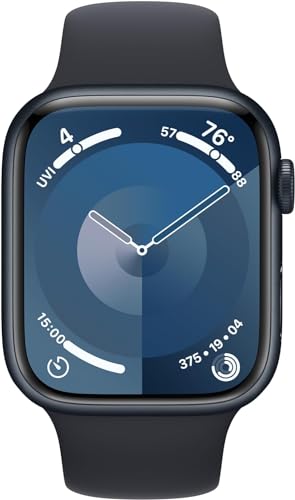 Image of Apple Watch Series 9 [GPS, 45mm] - Midnight Aluminum Case with Midnight Sport Band, M /L (Renewed Premium)