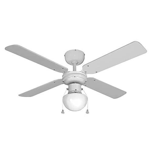 Brightium Ventilador de techo blanco, 50W de potencia, Ø102 cm de aspas, ideal para refrescar espacios y mejorar la circulación del aire.