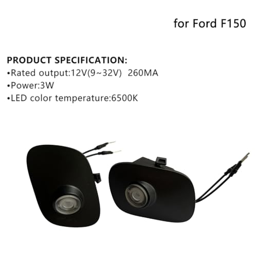 2 Piezas Lámparas LED de Bienvenida para Espejo Ford F150 miniatura 4