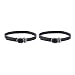Diamondo Women Leather Shoelaces Shoes Belt Ankle Strap Band for High Heels (Black)