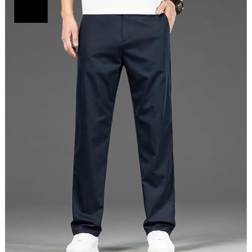 Mens Golf Pants Stretch Work Dress Pants Straight Tube Ice Silk Quick Dry Lightweight Casual Comfy Trousers with Pockets2