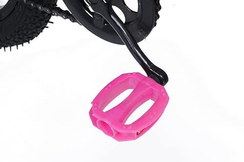 Image of NORMAN JR, Designed in Scandinavia EU Kids Bike Bicycle for Toddlers and Kids 16 Inch Fully Adjustable with Back Seat & Support for Boys and Girls Cycle for 5 to 8 Years, Pink