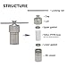 BAOSHISHAN 100ml Hydrothermal Autoclave Reactor, 304 Stainless Steel Polytetrafluoroethylene Lined for Lab Hydrothermal Process (100ml)