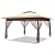 OUTFINE 12'x12' Gazebo Outdoor Pop up Canopy Tent with Curtains and Shelter for Patio, Party & Backyard (Khaki)