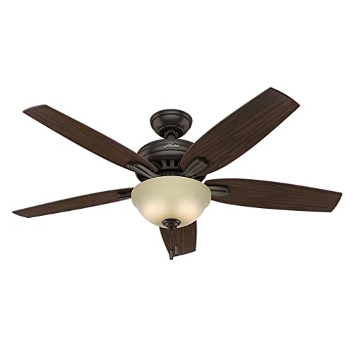 Exclusive Discount 70% Price  Hunter Newsome Indoor Ceiling Fan with Light and Pull Chain Control, 52", Premier Bronze