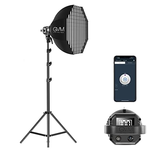 GVM 80W Video Lighting Kit, Continuous Output Lighting Kit, Professional Studio Photography Softbox Lighting Kit, 5600K Daylight LED Video Light Bowens Mount for Portrait Product Fashion Photography