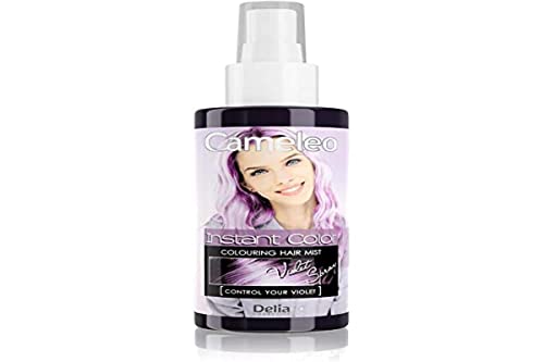 Cameleo - Farbspray für Haare - Pastelllila - für blondes, platinblondes & graues Haar - einfach sprühen & fertig - semi-permanente lila Farbe - sofortiges Ergebnis - Karneval Haarfarbe Spray -150 ml