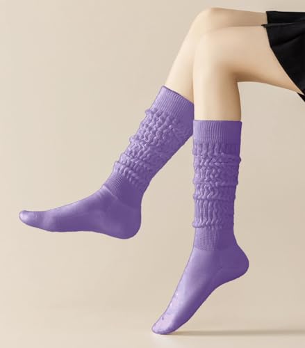 Image of Slouchy Socks for Women Stretchy Knee-High Scrunch Socks Soft Long Slouch Boot Socks