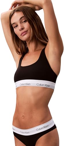 Calvin Klein Brassière Femme Unlined avec Ceinture Emblématique, Noir (Black), M