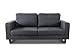 Produktbild Sofa Kera 3-Sitzer, Couch 3-er, Loungesofa, Couchgarnitur, Sofagarnitur, Holzfüße, Polstersofa mit Federkern (Dunkelgrau (Cosmic 97))
