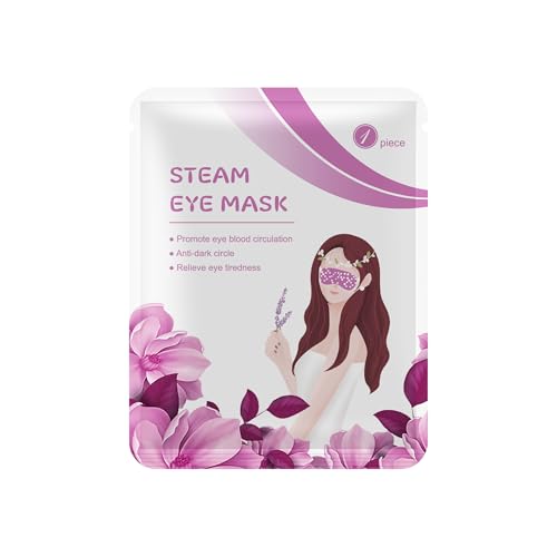 Steam eye mask, 20 pieces, natural plant extract essential oil, 42℃ constant temperature moisturizing, calming and sleep-inducing, relieves eye fatigue and dryness (30 x 25 x 3, Lavender)