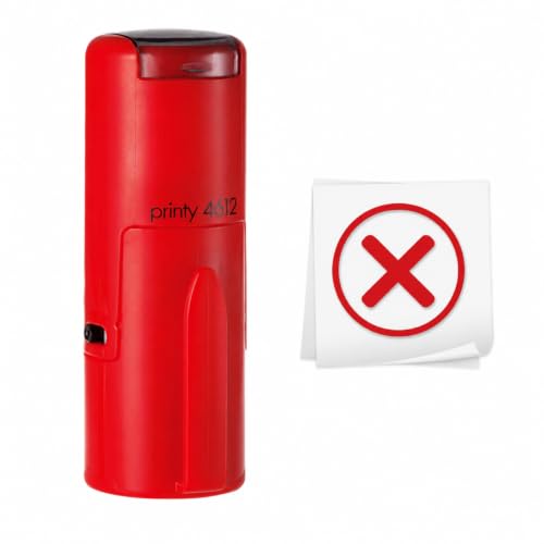 Sello automático × 12x12mm rojo claro práctico para profesores oficina registro, sellos personalizados, sello personalizado