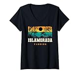 Mujer Islamorada Florida Keys Design Islamorada FL Playas Camiseta Cuello V