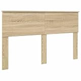 vidaXL Cabecero Roble Sonoma Madera contrachapada, Forma Rectangular
