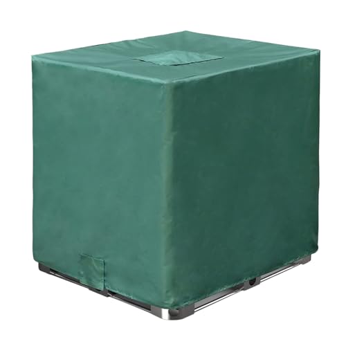 Cubierta para depósito de agua, impermeable, resistente al polvo, tela Oxford, cubierta protectora para contenedores, exteriores, para césped, terraza, jardín, viento y resistencia a las algas
