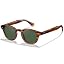 2. Brown Striped Frame Green Lens
