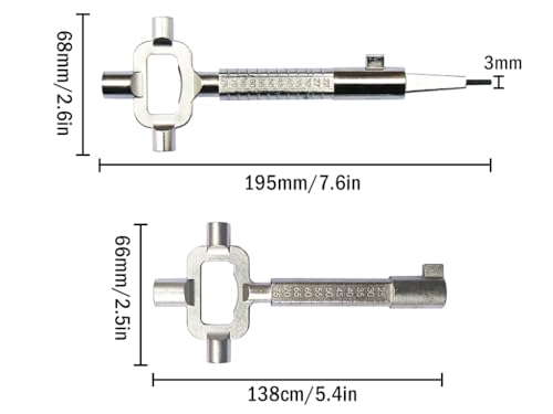 Anlising 2PCS Universal Construction Key, Building Universal Key, 6 in 1 Construction Master Key, Architect Key - Image 2