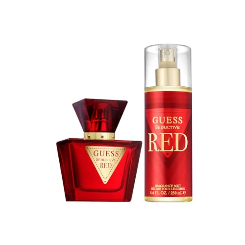 GUESS Seductive Red Coffret parfum femme – Eau de Toilette 30 ml + Brume parfumée 250 ml, parfum gourmand floral-fruité à la cerise, vanille et poivre rose