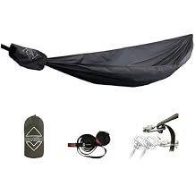Onewind 11ft Ultralight Camping Hammock, Portable Hammock, 40D 1.7oz Nylon Ripstop with 2 * 12Ft Tree Straps for Camping Hiking Backpacking, 11 x 55" Dark Grey
