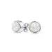 Produktbild Boho Einfache Mode Lünette Einstellen Gefärbt Schwarz Druzy Quarz Ohrstecker Für Frauen Für Teen Silber Vergoldet Messing