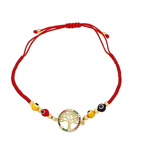 Collier arbre de vie et bracelet de perles colorées en cadeau d'anniversaire