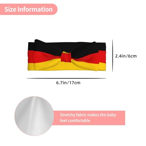 German flag Bow headband, children's elastic bow hair accessories, 0-6 months, hair bows for newborns, infants, toddlers3