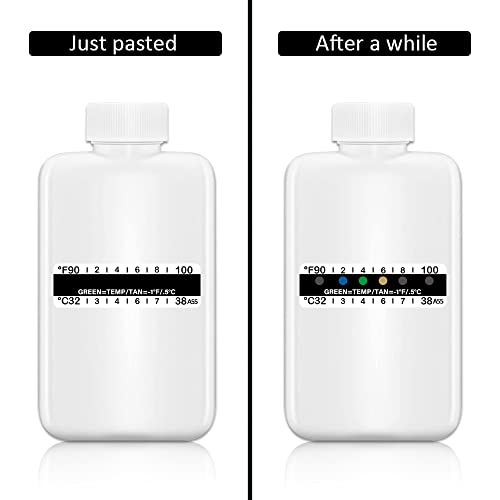 40 pieces temperature strips for urine drug testing 90 to 100 fahrenheit degree temperature sticker sticky thermometer strips temperature test strip adhesive temperature warmer strip