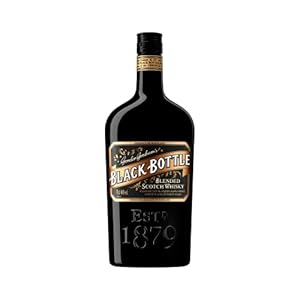 Black Bottle Blended Scotch Whisky – 40% 70cl – Whisky tourbé avec des notes de miel – Médaille d’or World Whisky Awards 2022