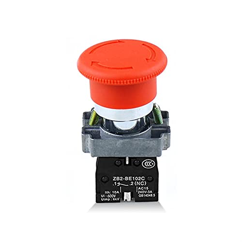 Bouton tête de champignon XB2-BS542 22mm d'arrêt d'urgence avec clé 1NC