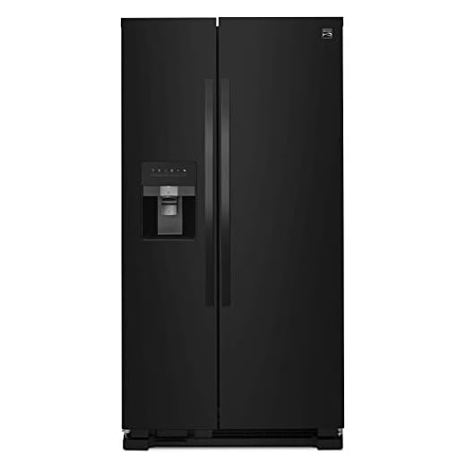 Kenmore 36" Side-by-Side Refrigerator and Freezer with 25 Cubic Ft. Total Capacity, Black