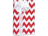 Red & White CHEVRON STRIPE Gift Wrap Wrapping Paper - 16ft Roll