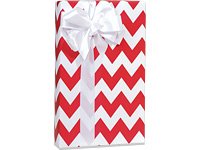Red Chevron Gift Wrap 15 Foot Roll Wrapping Paper