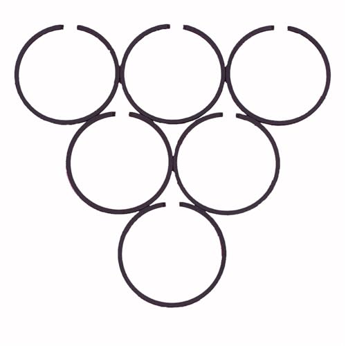 Anillos de pistón para Motor Anillo de pistón de 42 mm x 1,2 mm for Motosierra Husqvarna 345, for desbrozadora STIHL 025 028 FS450 FR450 FT/FC/HL/HT/SP/KM-451, Lote de 6 Unidades Szwaldaper