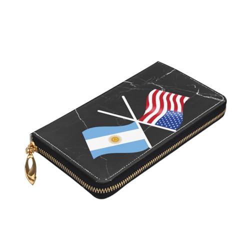 American And Argentina Flag Wallet Card Bag4