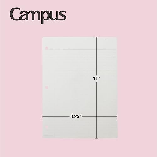 image for ​​Kokuyo Campus Loose Leaf Paper for 3 Ring Binders, 11” x 8-1/4